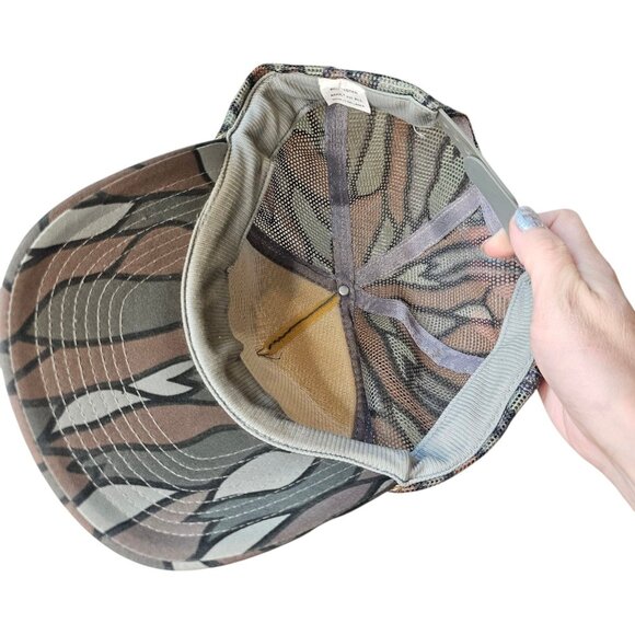 VTG Camo Rope Trucker Hat Coon Hunters Illinois Camouflage Cap Snapback Brown‎ - Picture 8 of 9